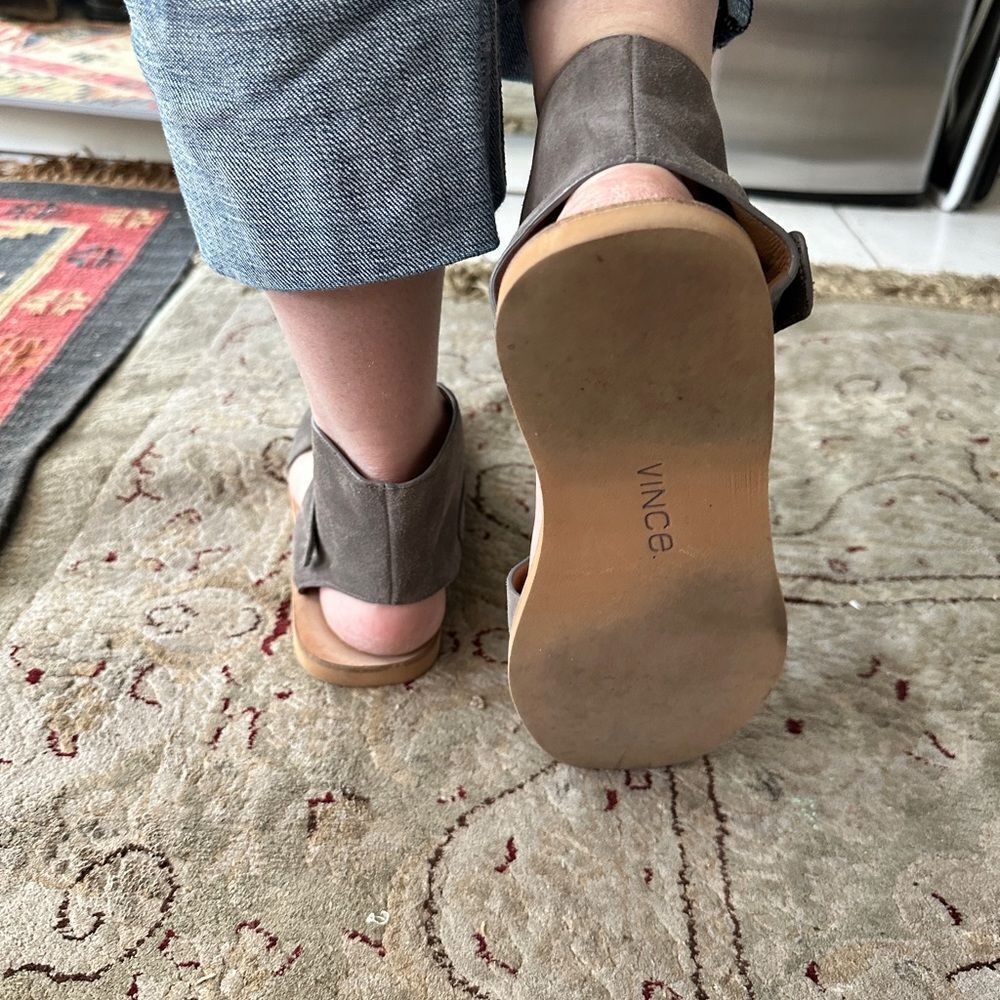Vince grey suede/ leather sandals - Picture 4 of 8